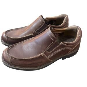 Bass Men's Leather Waterproof slip on shoe size 8 Brown